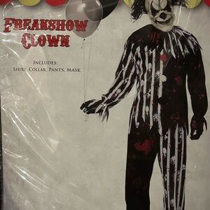 Freakshow Clown Kids Costume - Black and White